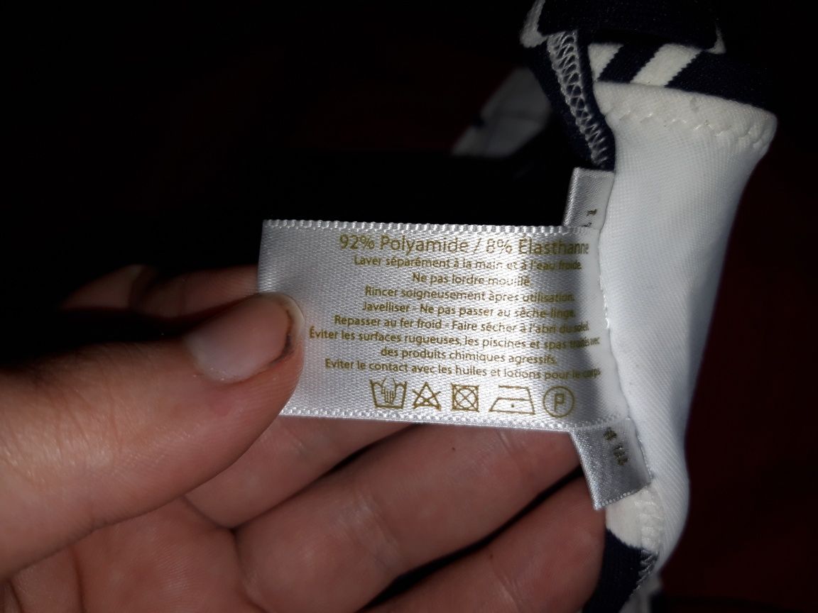 Купальник верх женский лифчик heidi klein черно белый полоска M полоса