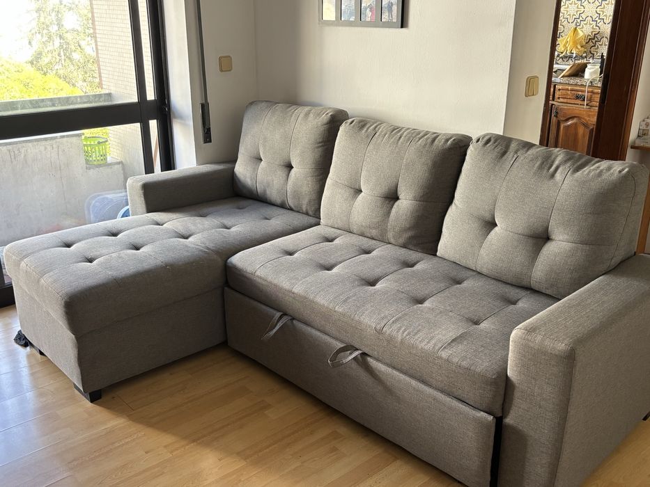 Sofá Chaise Longue - Cama com baú