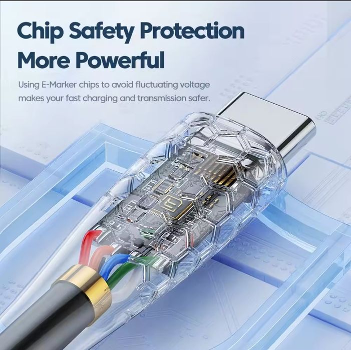 Універсальна зарядка GaN Essager 100W+кабель2м зарядний пристрій 100Вт