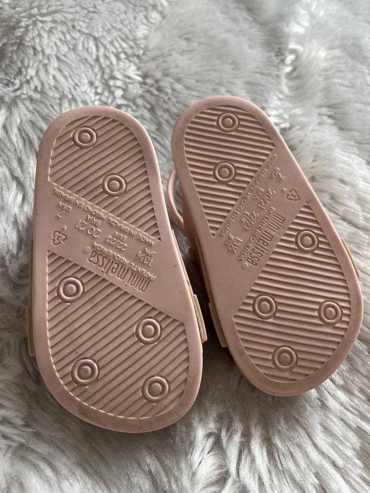 Sandały sandałki beach slide Mini Melissa pachnące 22/23 misie boho