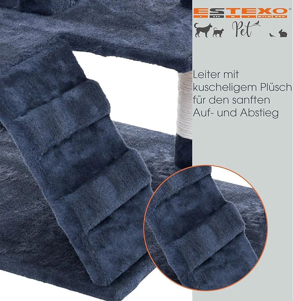 Drapak dla kota 6 poziomów, XL- domki, drabinka- 130 cm wys.