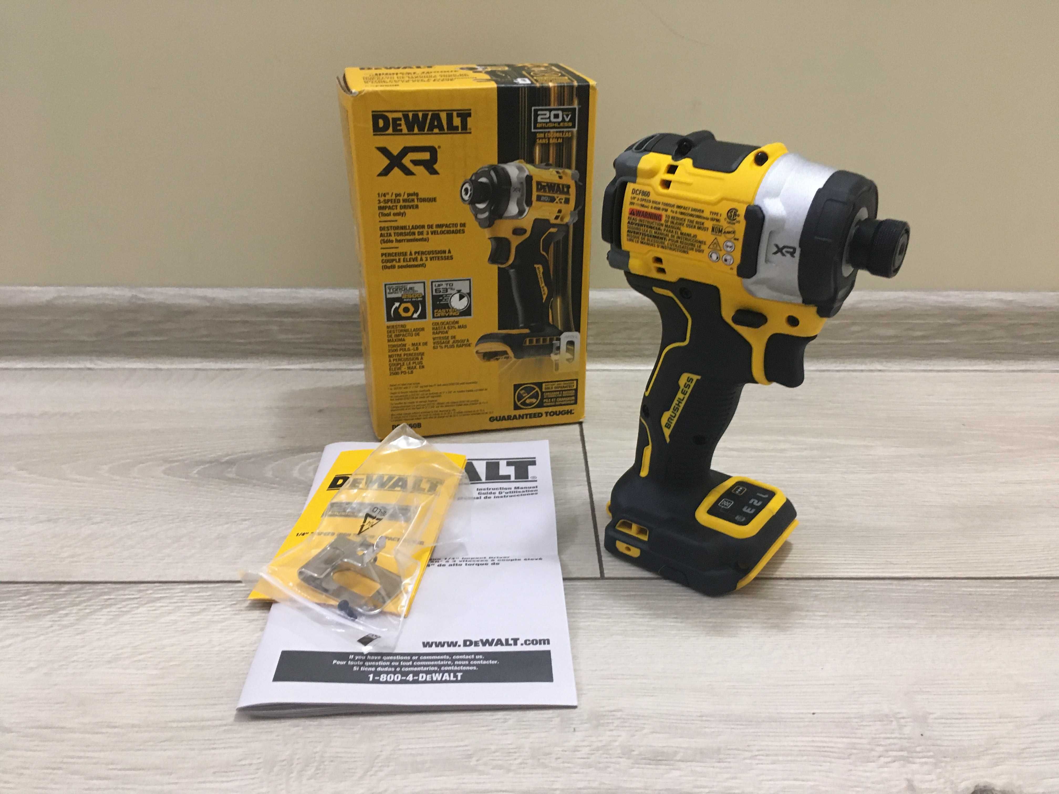DeWALT DCF860  импакт Аккумуляторный бесщеточный гайковерт-шуруповёрт