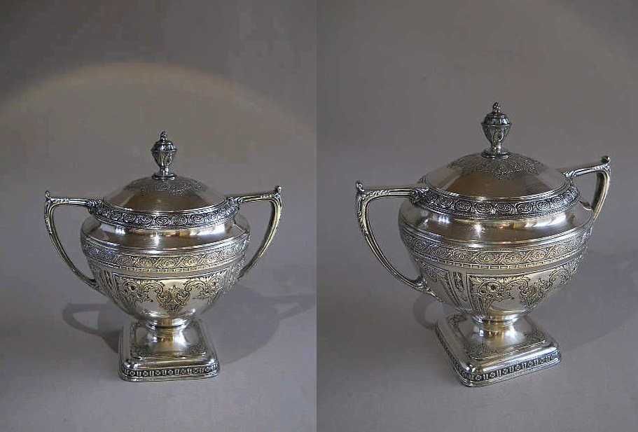 Американский старинный кофейный набор "DERBY SILVER CO."