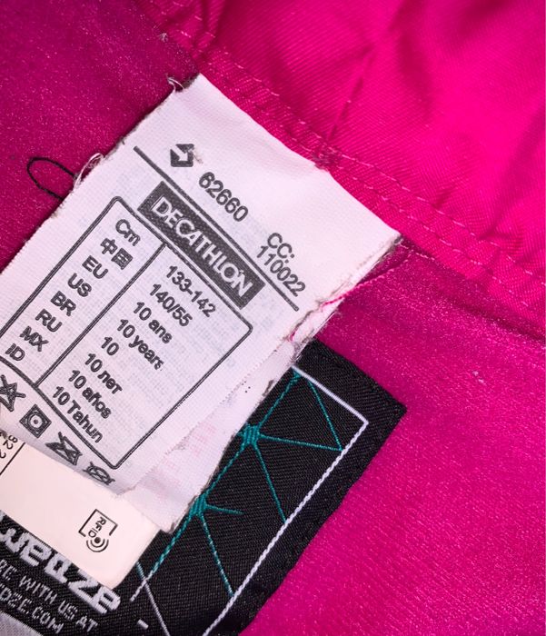 Теплые термо зимние штаны полукомбинезон decathlon 9-10 лет, р.134