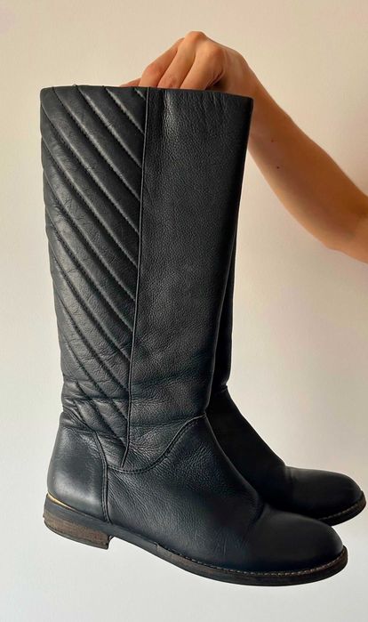 Bota cano alto em pele preto Aldo tamanho 39