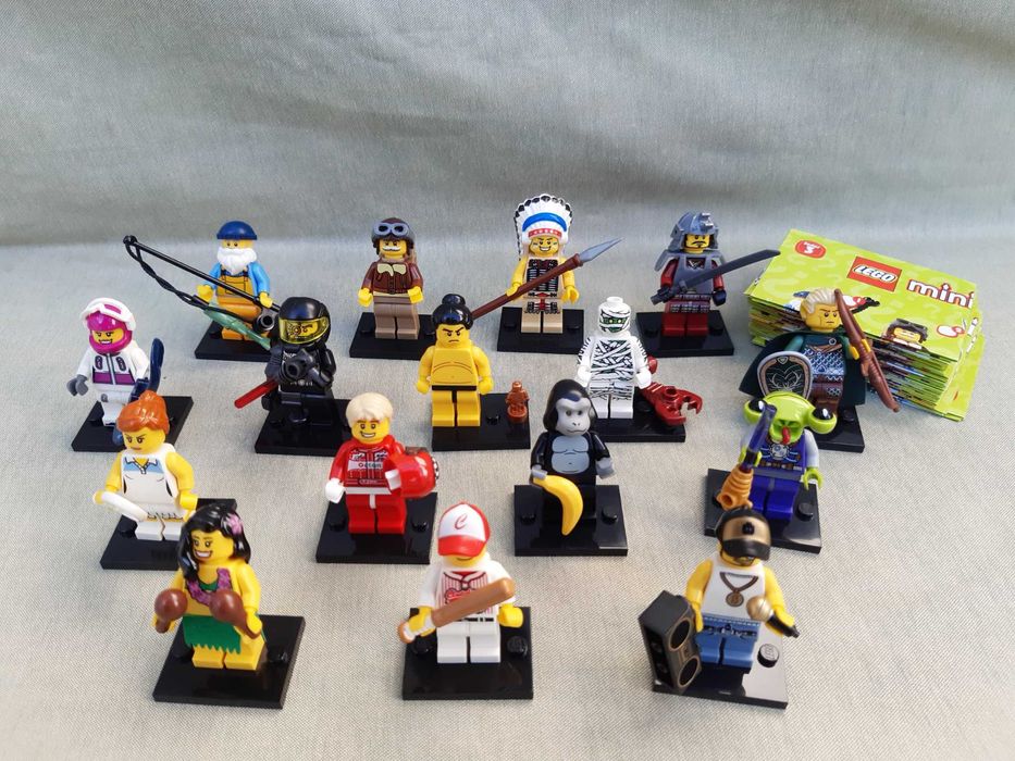 Lego 16 Minifiguras Series 3 Colecção Completa com Folhetos Originais