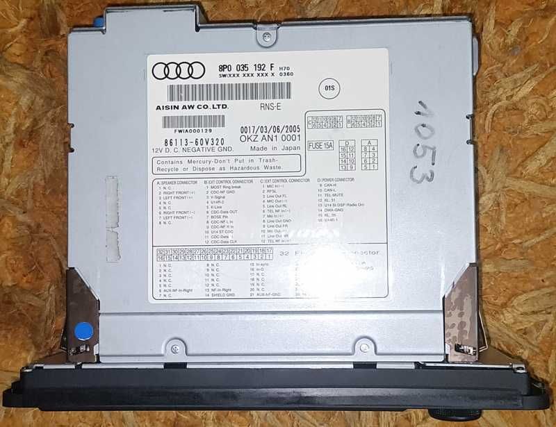 Radionawigacja RNS-E do Audi A3