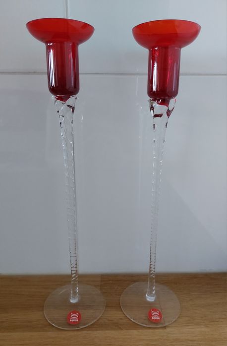 Castiçais em cristal