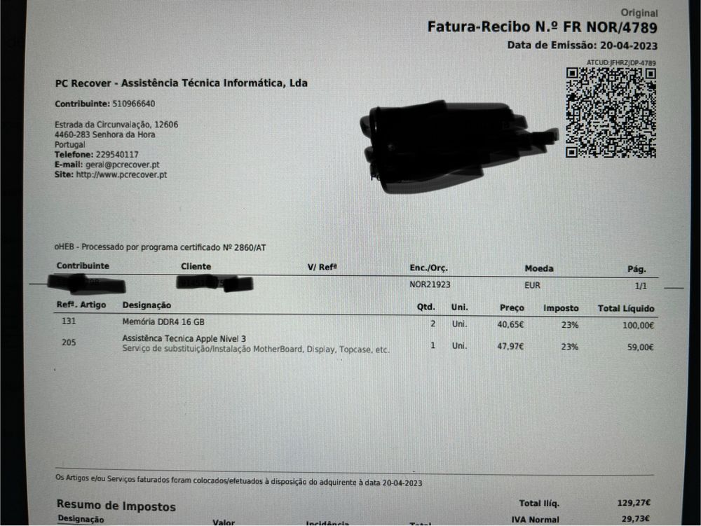 iMac 21,5” intel i5 16Gb 1Tb (ecran nao funciona)