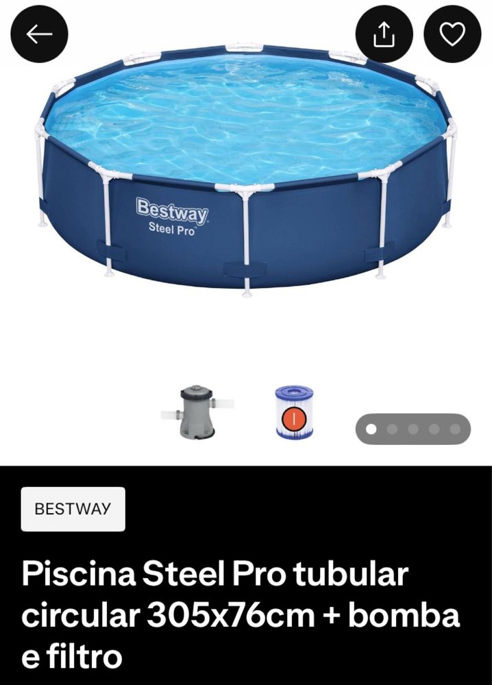 Piscina com pouco uso