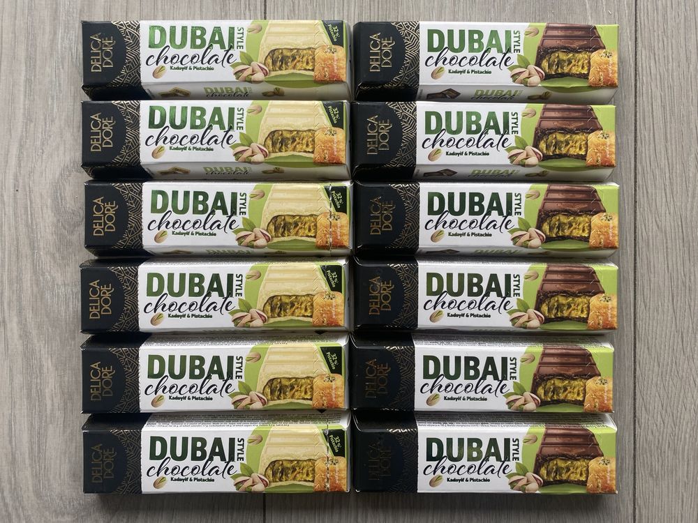 12x Delicadore CZEKOLADA DUBAJSKA Pistacje 70g Okazja