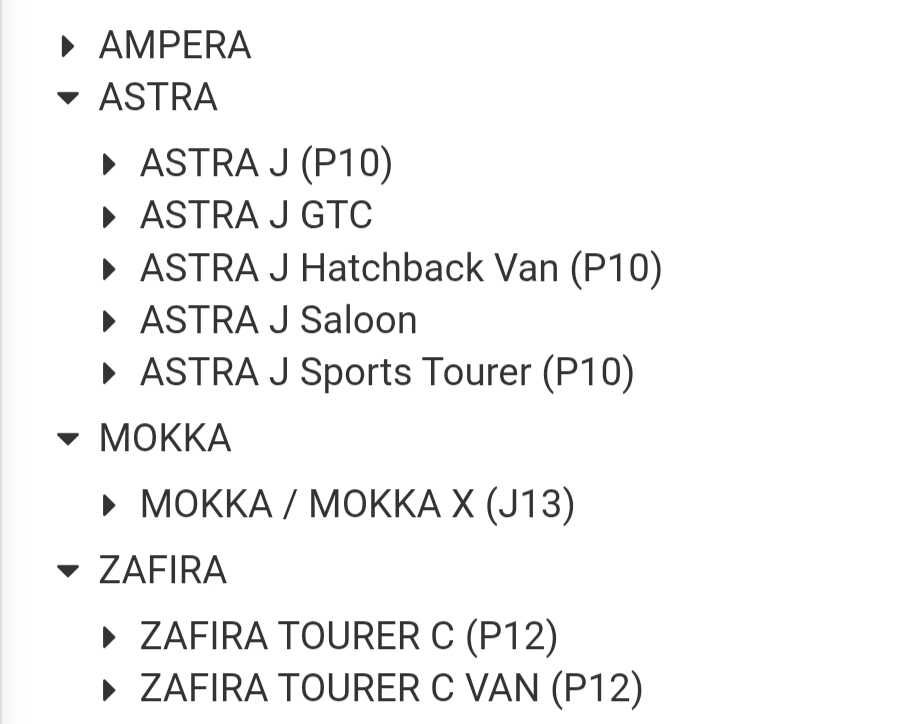 Kpl. klocków hamulcowych (przód i tył) Opel Astra J, Mokka, Zafira C