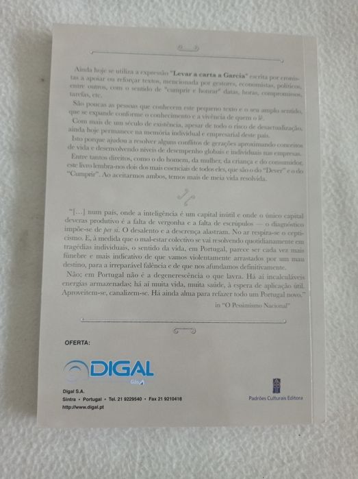 Uma carta para Garcia, seguido de O pessimismo nacional