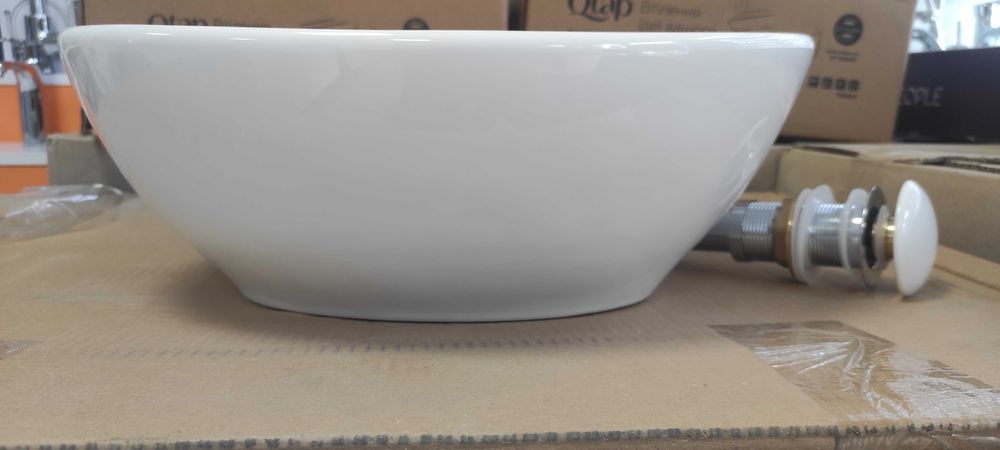 Умивальник на стільницю меблевий Dove, раковина накладна 420x330x150мм