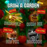 Grow a Garden Roblox Роблокс | Mimic Octopus,Raccoon,Dragonfly,Red Fox