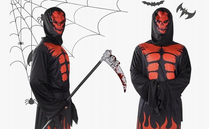 Kostium na halloween dla dorosłych ponury żniwiarz cosplay Herenear