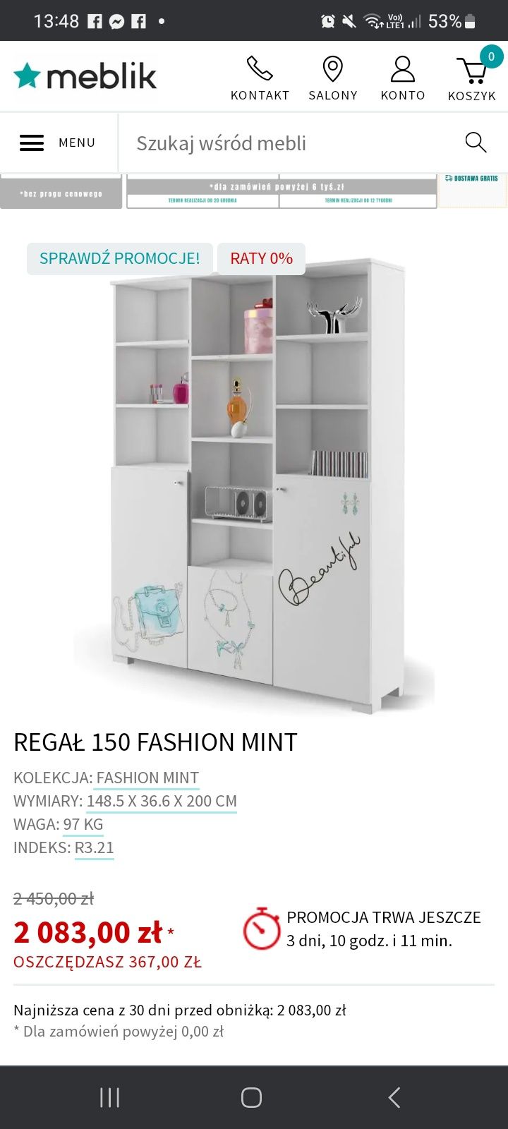 ZESTAW Meblik Fashion Mint