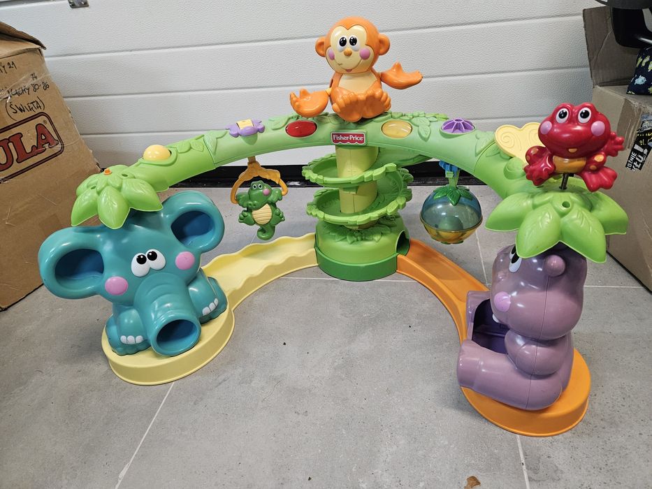 Duża zabawka Muzyczna Dżungla FISHER PRICE kulki zjeżdżalnia
