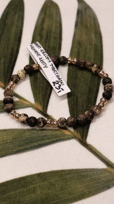 Bransoletka z naturalnych kamieni Agat tybetański