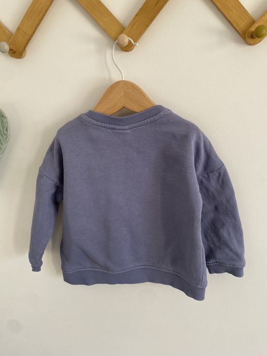 Bluza h&m 80 niebieska lew lis miś tygrys