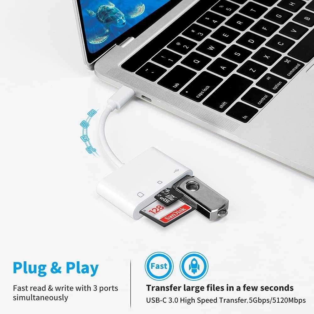 Адаптер Type-C TF CF SD Memory Card Reader IPad Pro Macbook