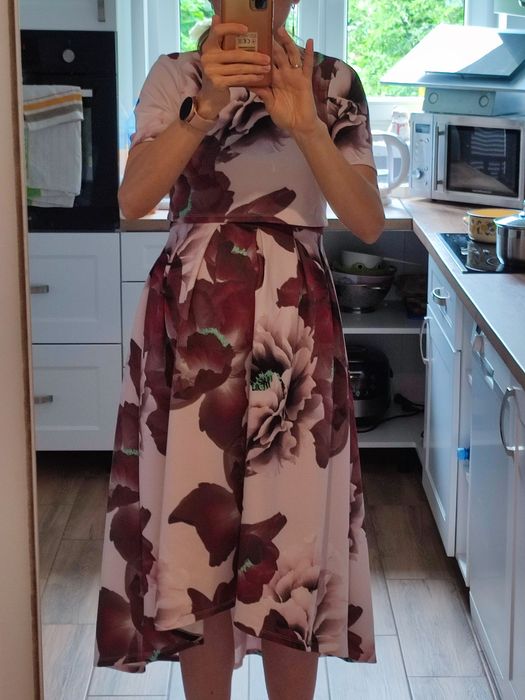 Elegancka sukienka ciążowa i z funkcją karmienia r.34/36