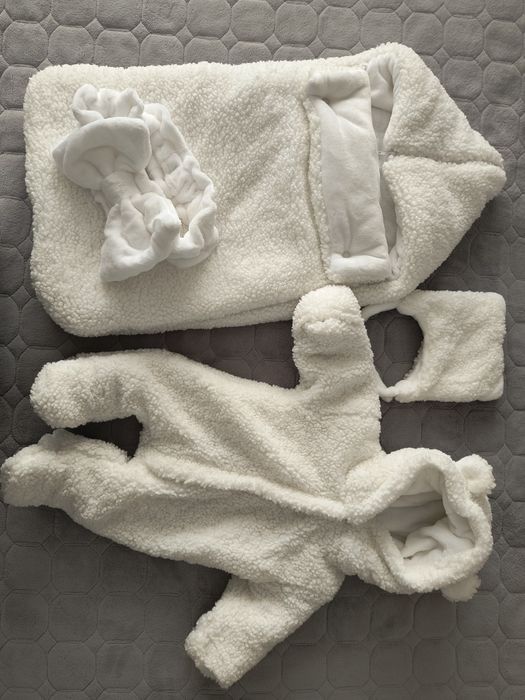 Зимовий комбінезон + конверт Тедді розмір 52-56 0-3/4 місяці