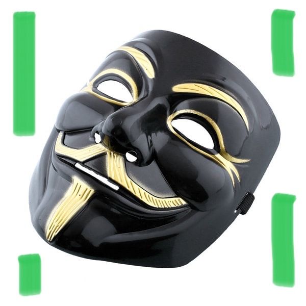 Maska anonymous V jak Vendetta - czarna - Halloween
