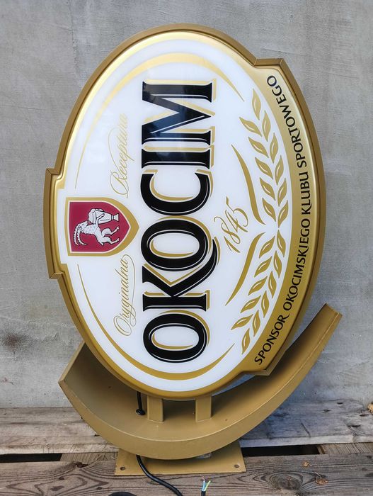 Stara reklama baner neon piwo OKOCIM