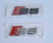 Emblemat S5 przyklejany znaczek logo srebrny | czarny srebrne | czarne
