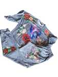 Dres melanż zdobiony aplikacjami i cyrkoniami r.44 Ross Fashion