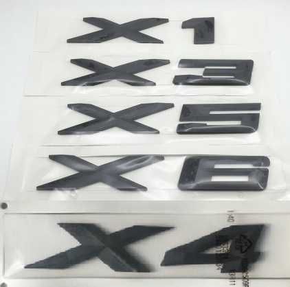 NOWE logo znaczek emblemat X1 X3 X4 X5 X6 czarny przyklejany