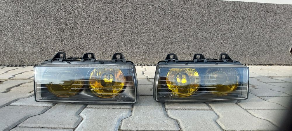 Lampy reflektory soczewki BOSCH yellow BMW E36 polerka