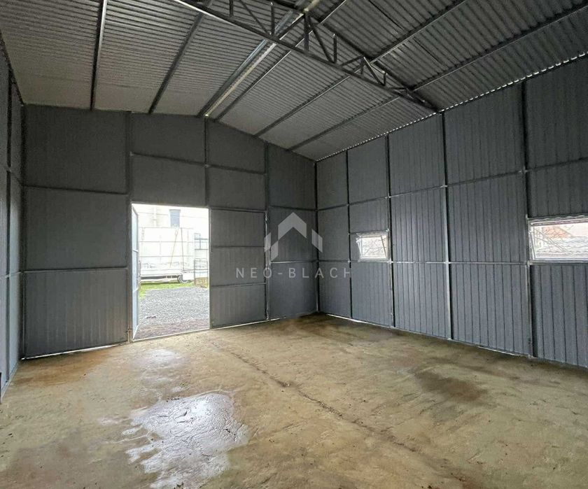 Hala Blaszana Garaż Blaszany 6X6M Brama Dwuskrzydłowa Dach Nb457