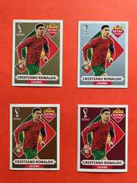 Extra Sticker Cristiano Ronaldo Ouro Prata Bronze Mundial Qatar 2022