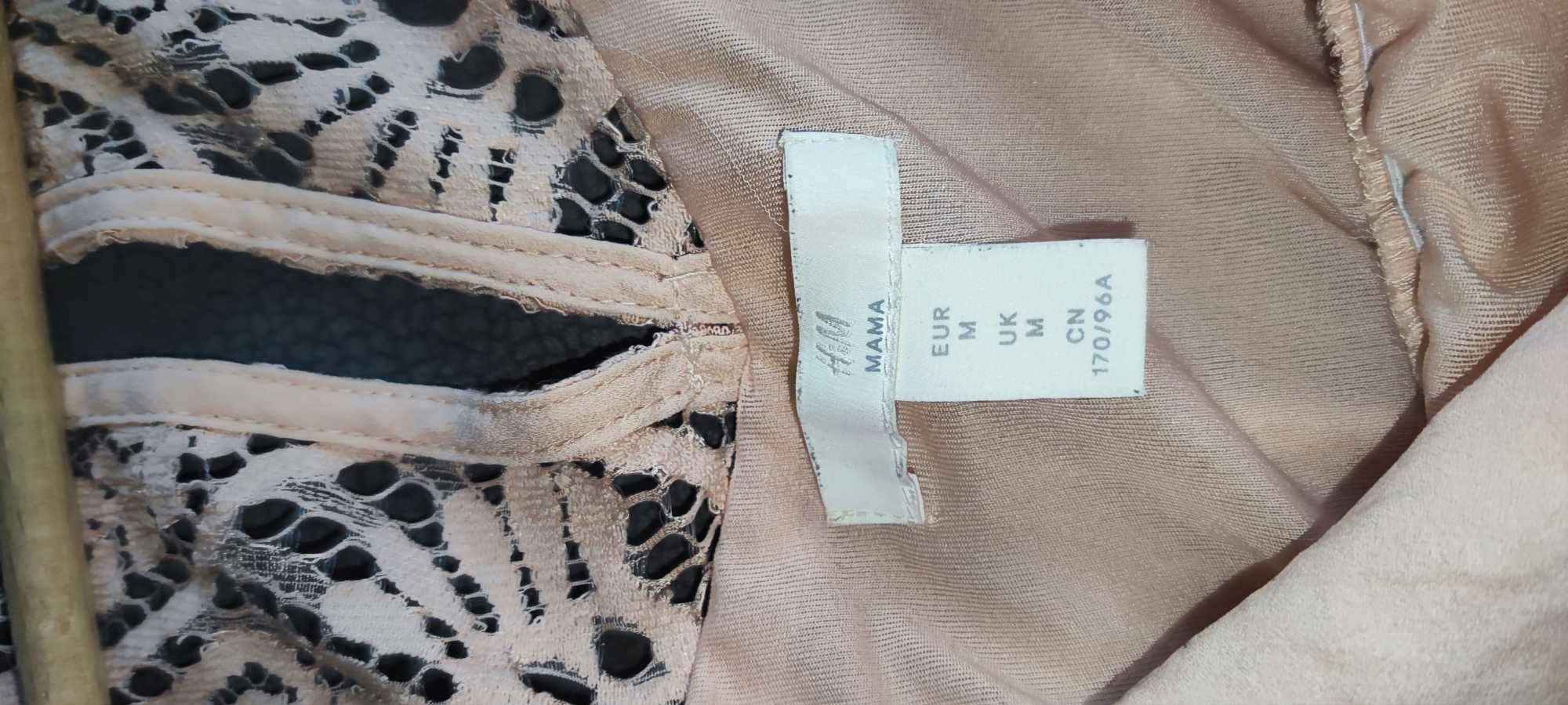 Sukienka ciążowa lato wesele różowa h&m rozmiar M