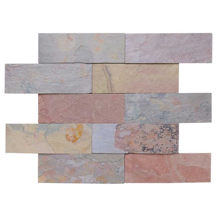 Silver Grey Shine Multicolor Copper Black Slate Deoli Łupek 30x10 Kwar