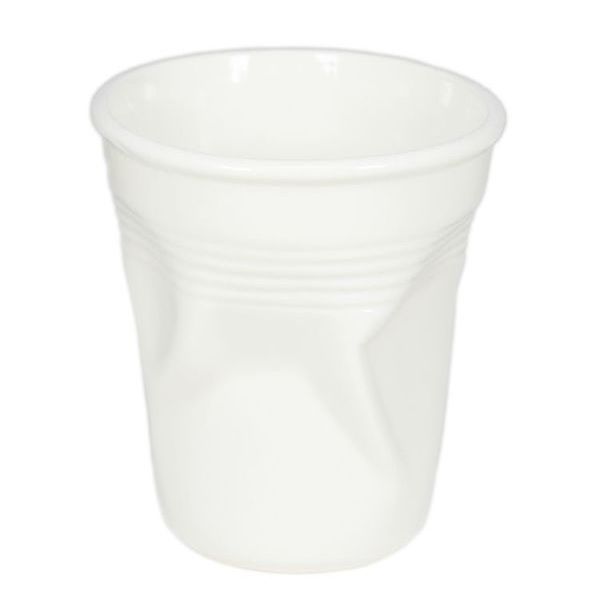 Porcelanowy zgnieciony kubek ILUZJA 290 ml
