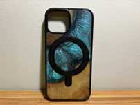 Drewniane etui case iPhone 13 mini Bewood Unique Turquoise MAGSAFE