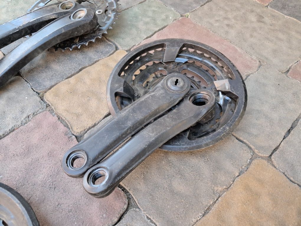 Система шатунів Shimano, шатуни, передня зірка під квадрат