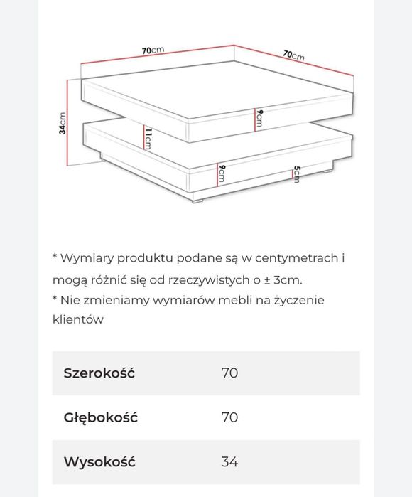 Nowoczesny stolik kawowy