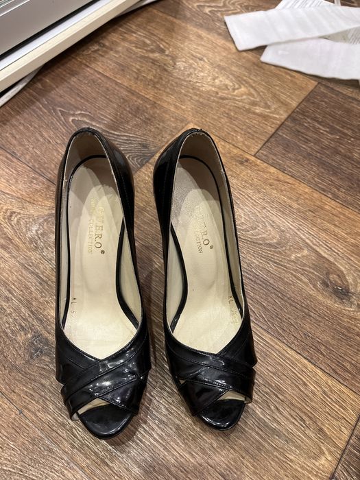 Туфли черные натуральная кожа ,37 размер