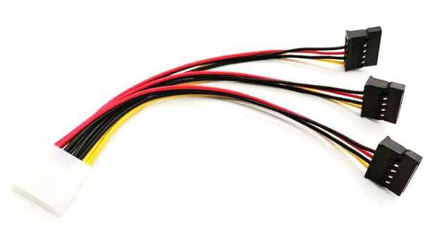 Переходник Molex (4 Pin IDE) на 3 SATA сплиттер кабель иде сата