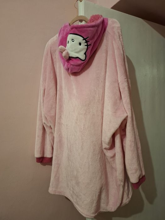 оверсайз плед-худі hello kitty