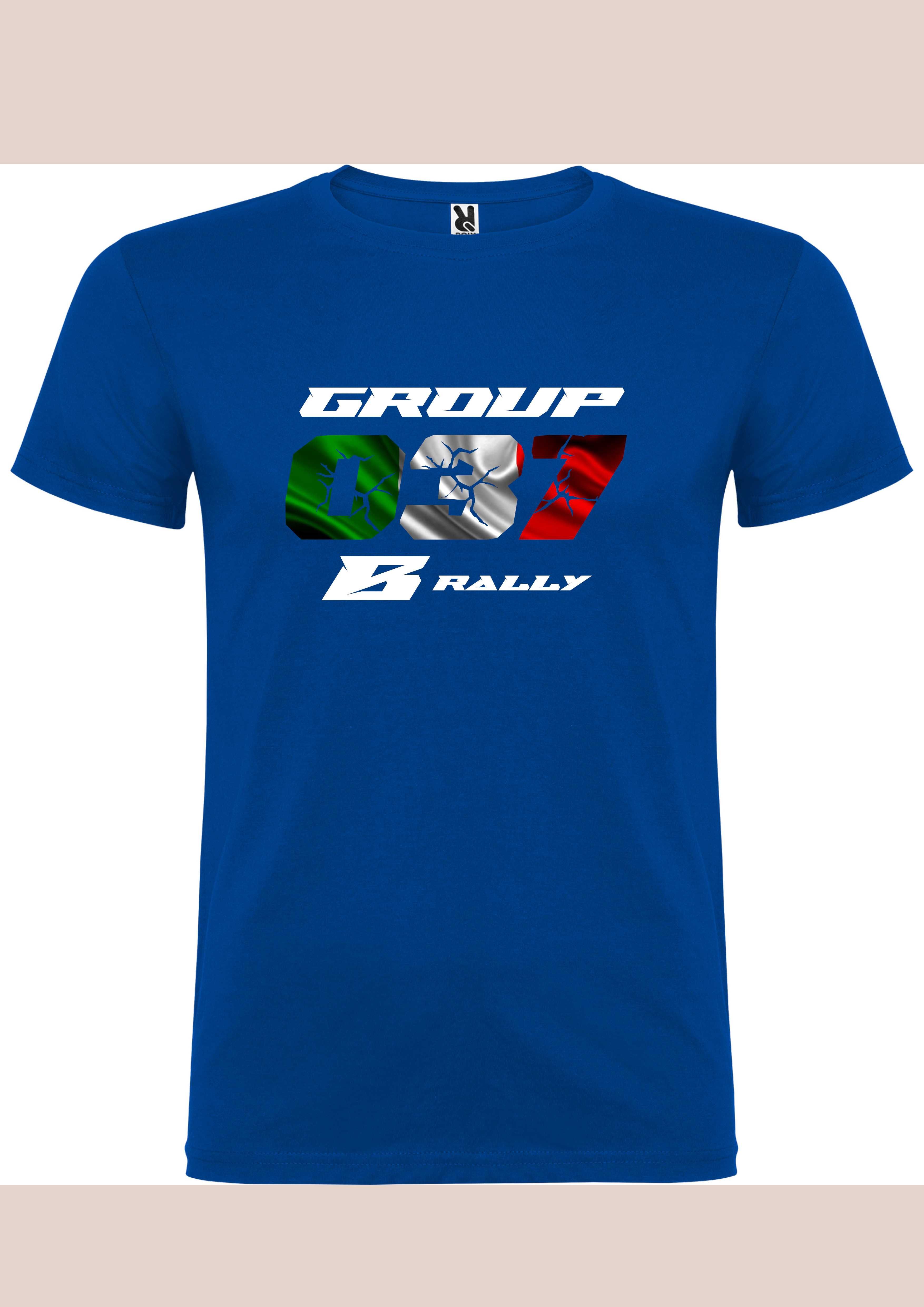 T-shirt Lancia 037 cores bandeira Italia Group B rally