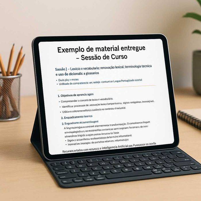 Apoio a Professores de Cursos Profissionais (Nível 4, 5 e Superiores)
