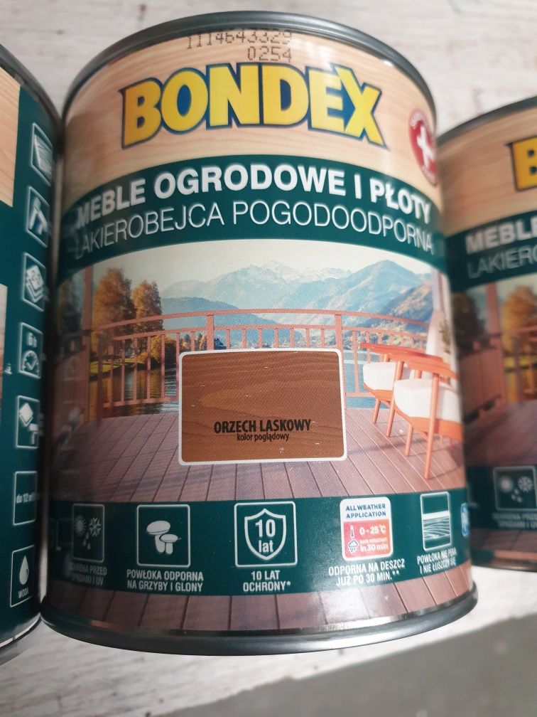 Lakierobejca Pogodoodporna 0,75L Orzech Laskowy Bezbarwny Biały Cedr