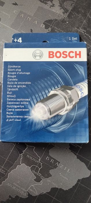 Свічка запалювання BOSCH 4шт WR8LTС +4 PLUS (3-х конт.) AUDI SEAT VW