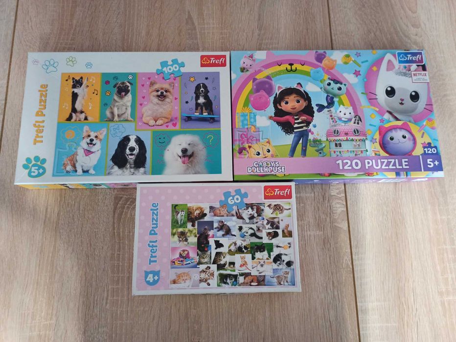 Puzzle Koci domek Gabi kotki pieski