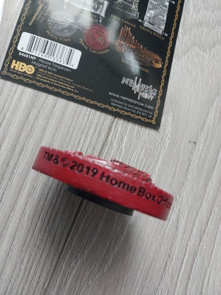 Magnes na lodówke 6 cm GRA O TRON oryginał HBO Game of Thrones